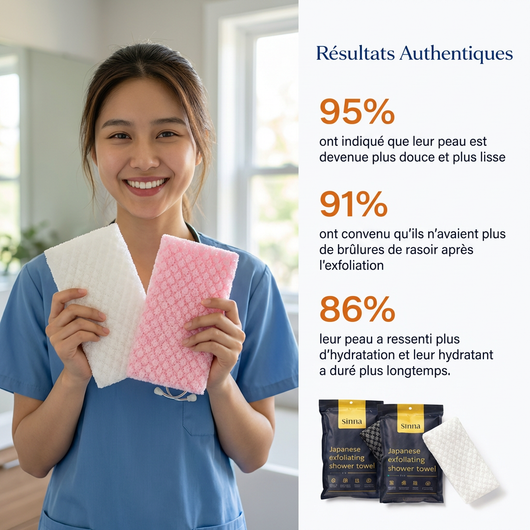 Serviette Exfoliante Japonaise | Peau Douce & Radieuse