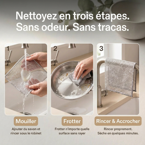 LuxScrub™ L'éponge qui ne raye pas (et ne pue jamais)