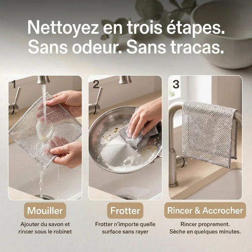 LuxScrub™ L'éponge qui ne raye pas (et ne pue jamais)