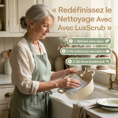 LuxScrub™ L'éponge qui ne raye pas (et ne pue jamais)