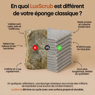 LuxScrub™ L'éponge qui ne raye pas (et ne pue jamais)