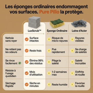 LuxScrub™ L'éponge qui ne raye pas (et ne pue jamais)
