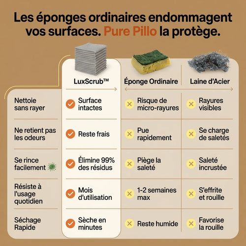 LuxScrub™ L'éponge qui ne raye pas (et ne pue jamais)