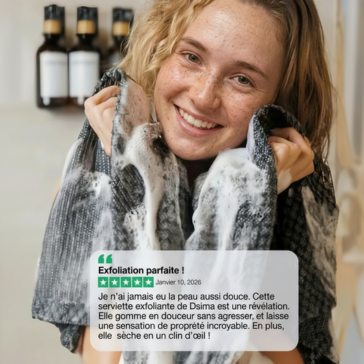 Serviette Exfoliante Japonaise | Peau Douce & Radieuse